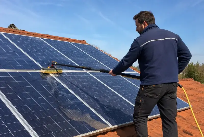Nettoyage et entretien de panneaux solaires à Sermoyer